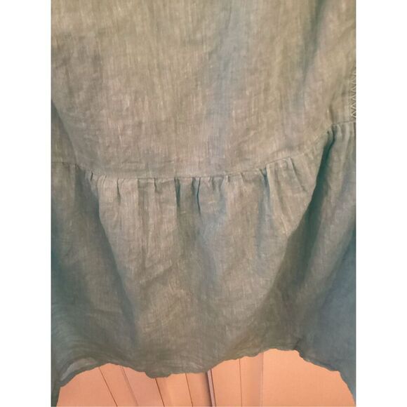 Lane Bryant Scoop Neck Peplum Linen Blend Top Sz 26 Capri SOLD OUT - Picture 4 of 11